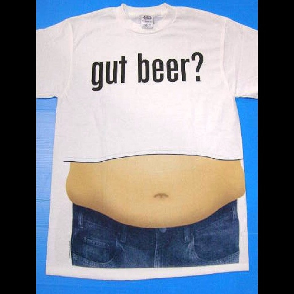 M to 3x new Gut beer men’s t-shirt funny Halloween costume